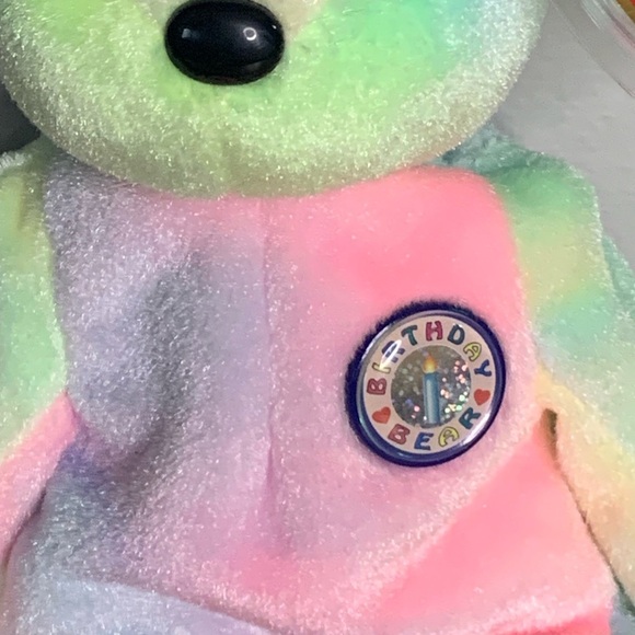1999 TY Beanie Babies “B.B. Bear” Birthday Bear With Swing & Tush Tag Errors - Picture 2 of 6